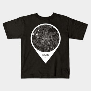 Moscow, Russia City Map - Travel Pin Kids T-Shirt